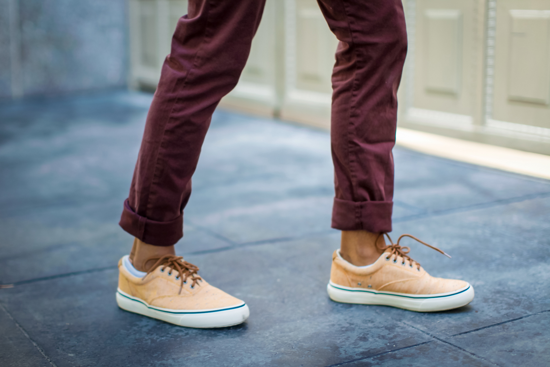 mens colored canvas sneakers Sperry