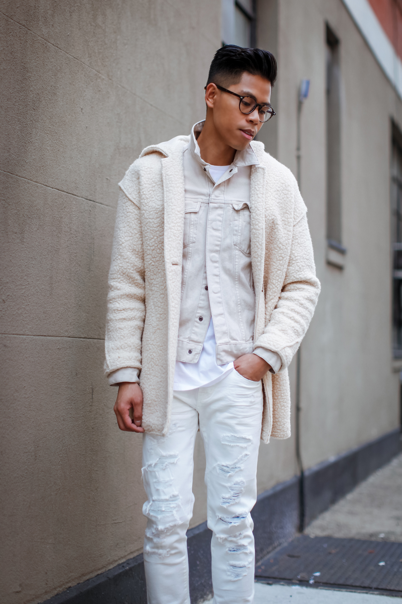 all white everything outfit