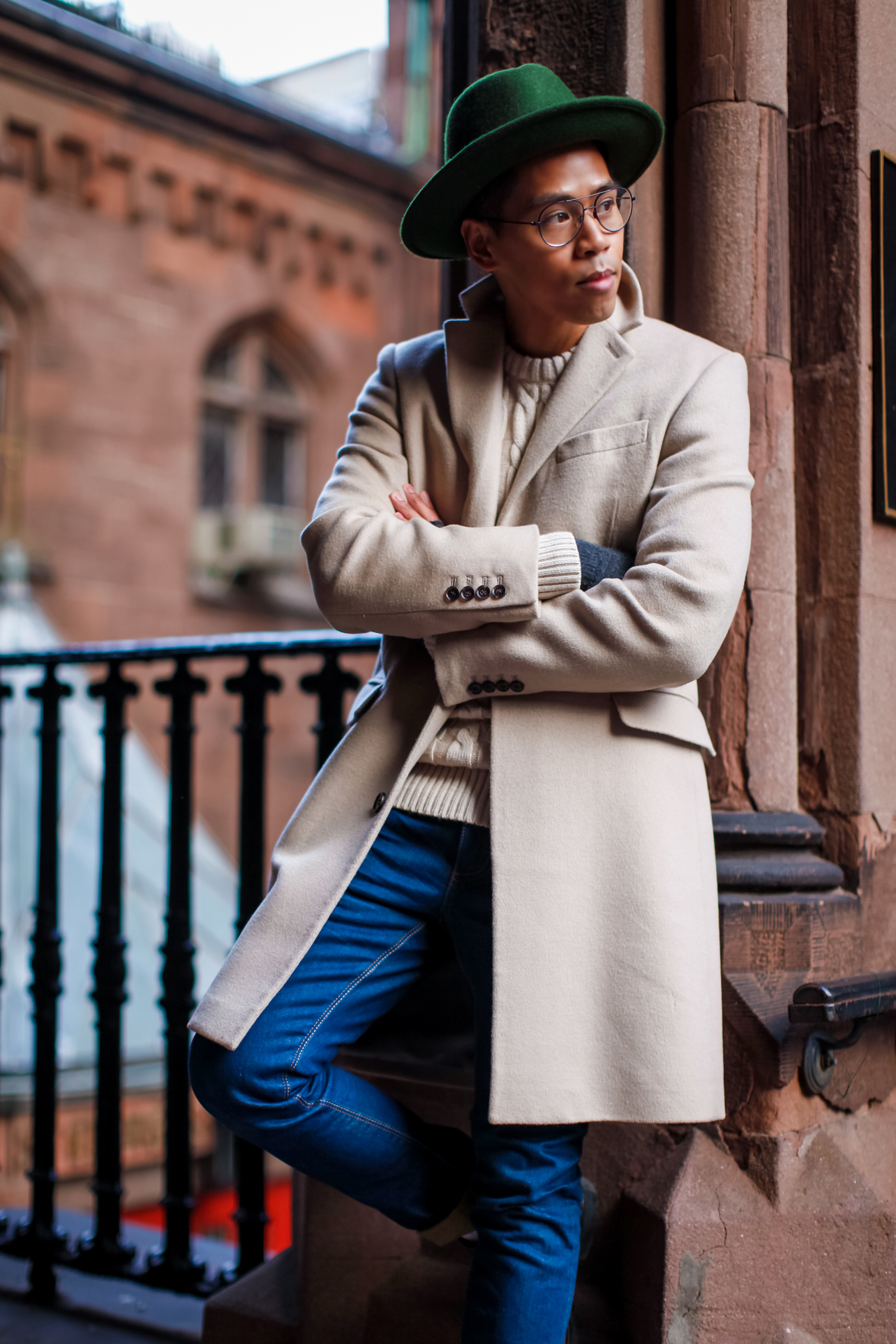what to wear with a camel coat