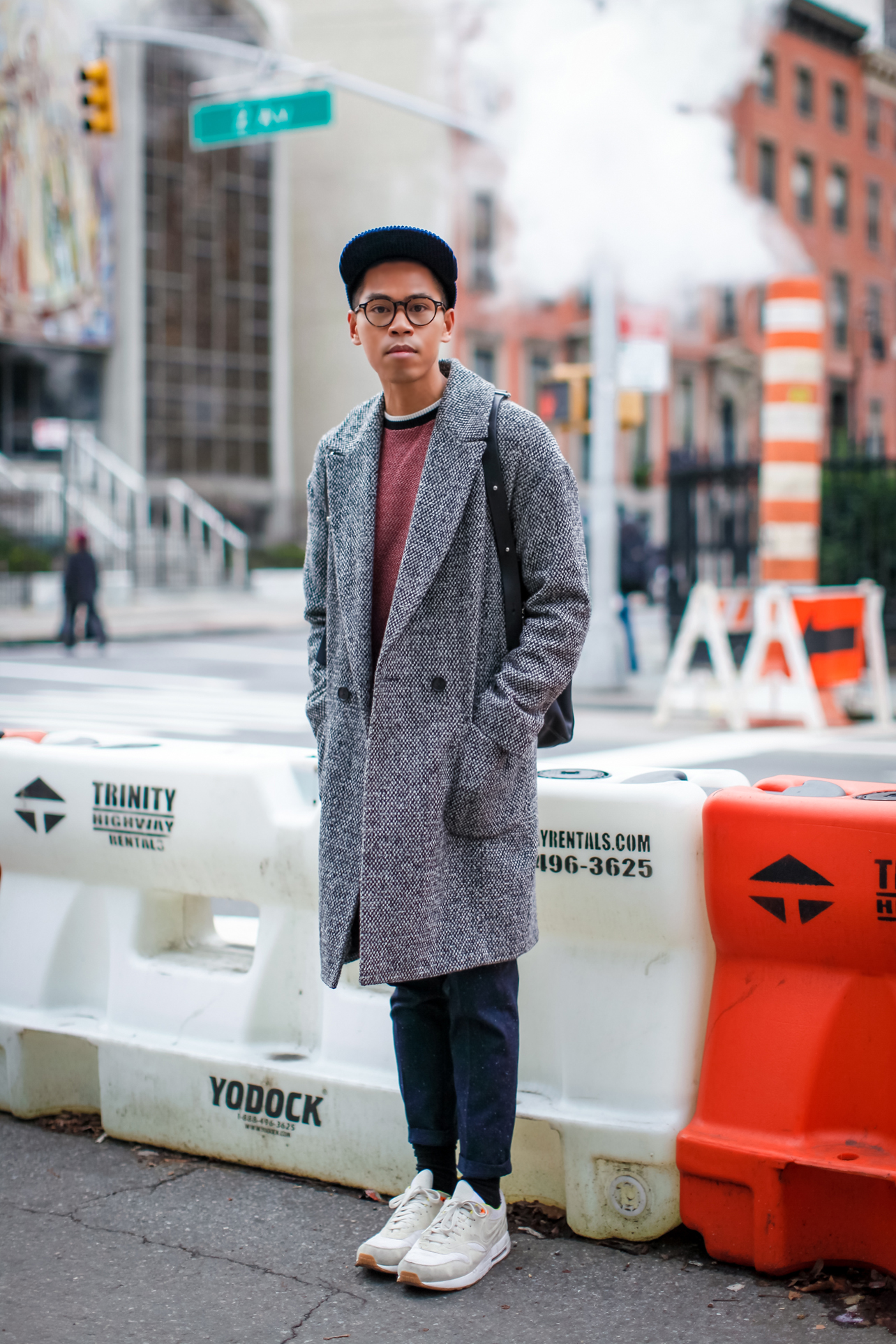 how to wear an oversized coat