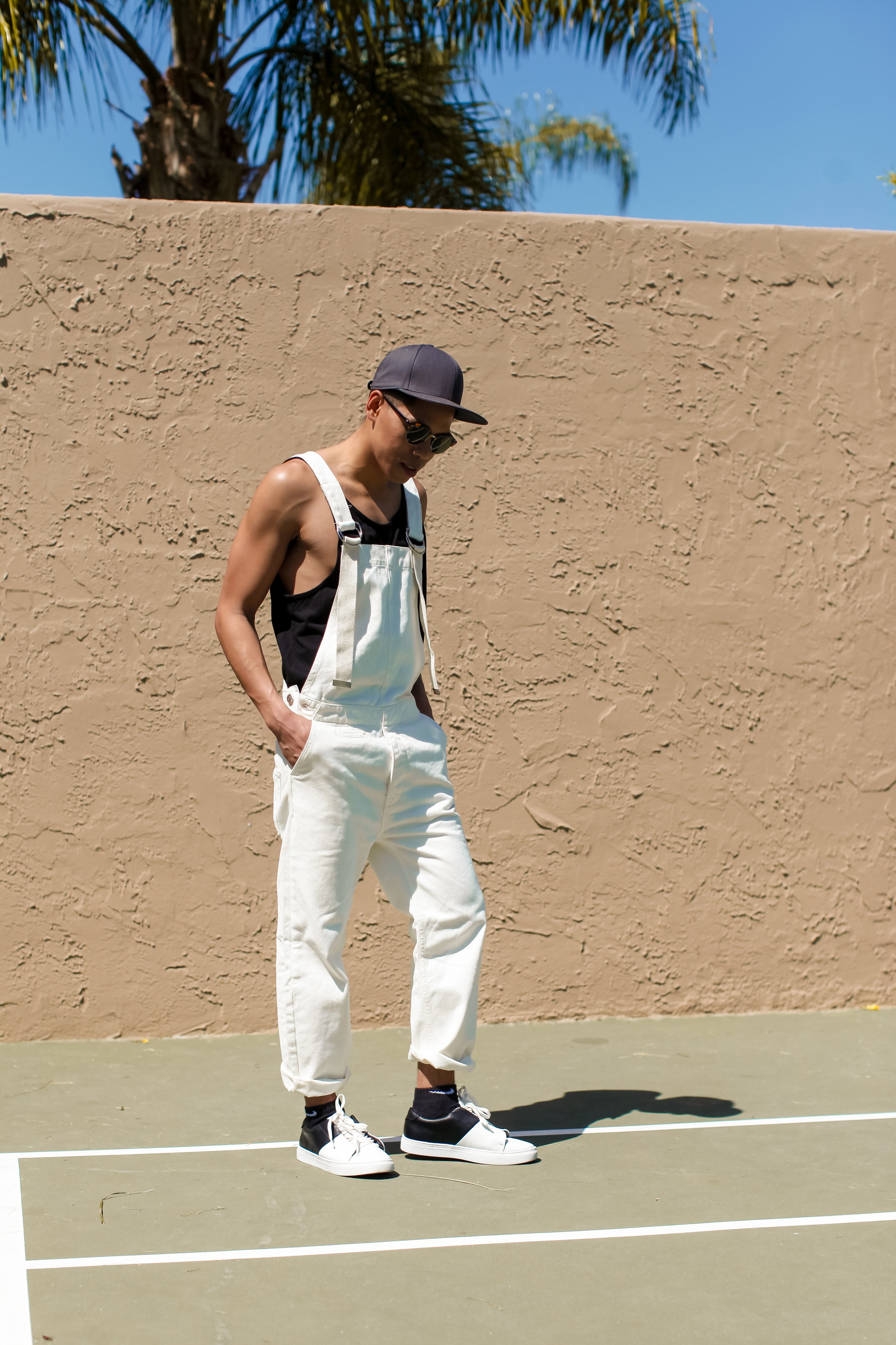 how to rock white overalls