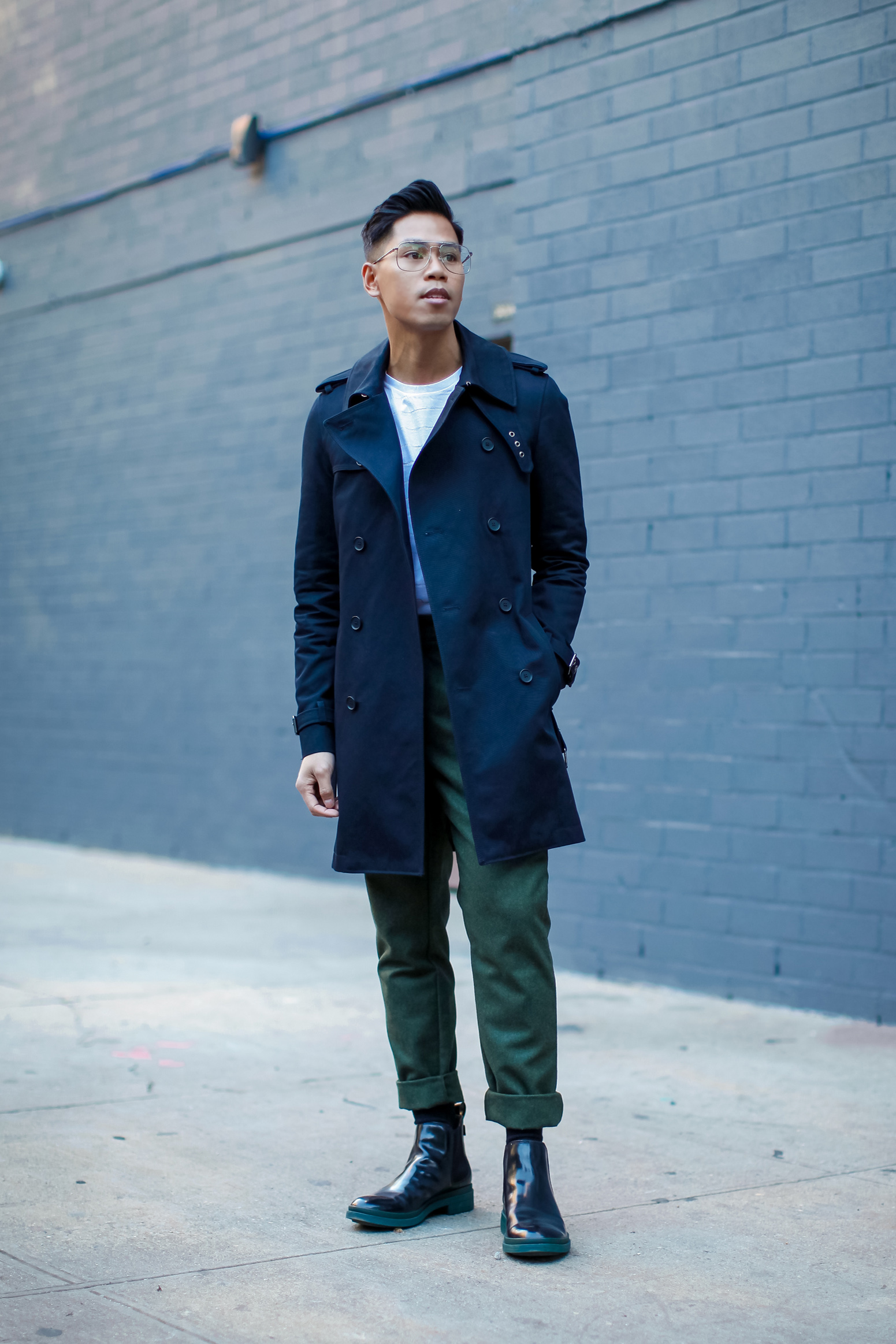 mens trench coat street style