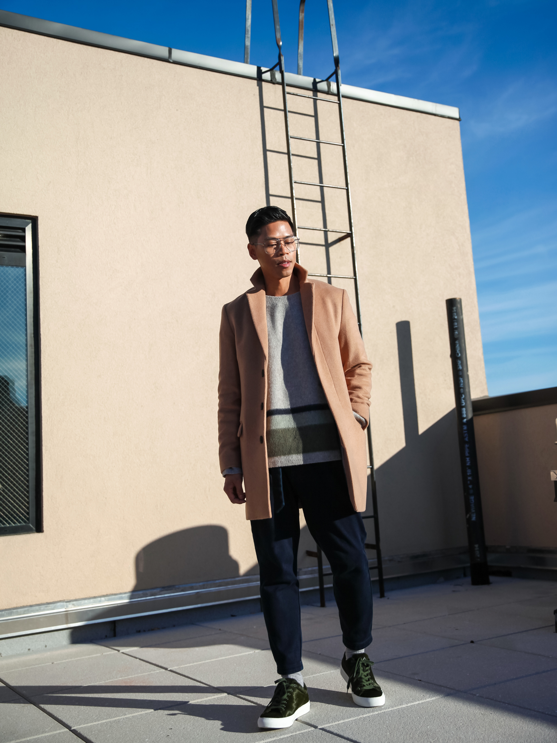 how to wear a camel coat for guys