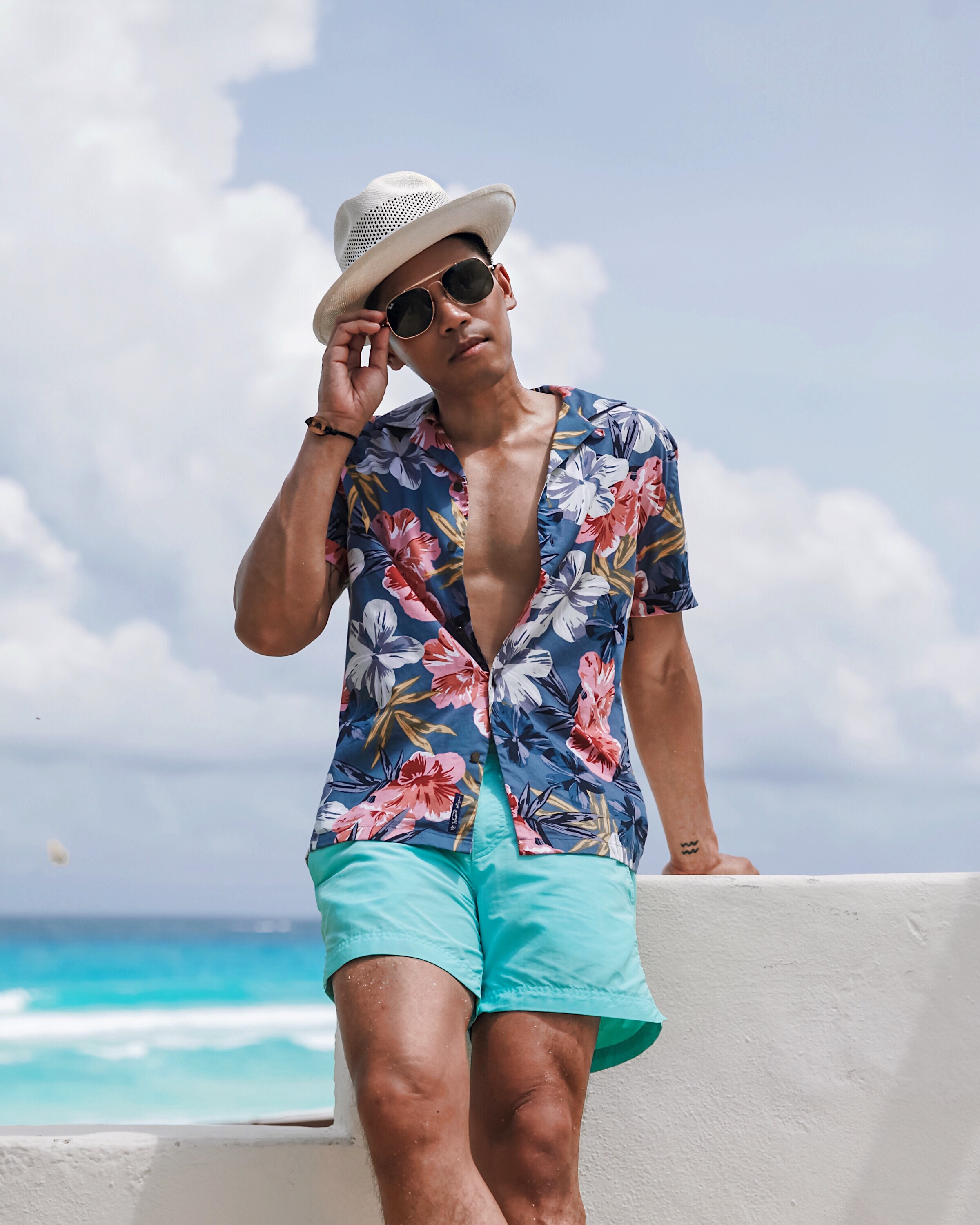 mens beach style outfit