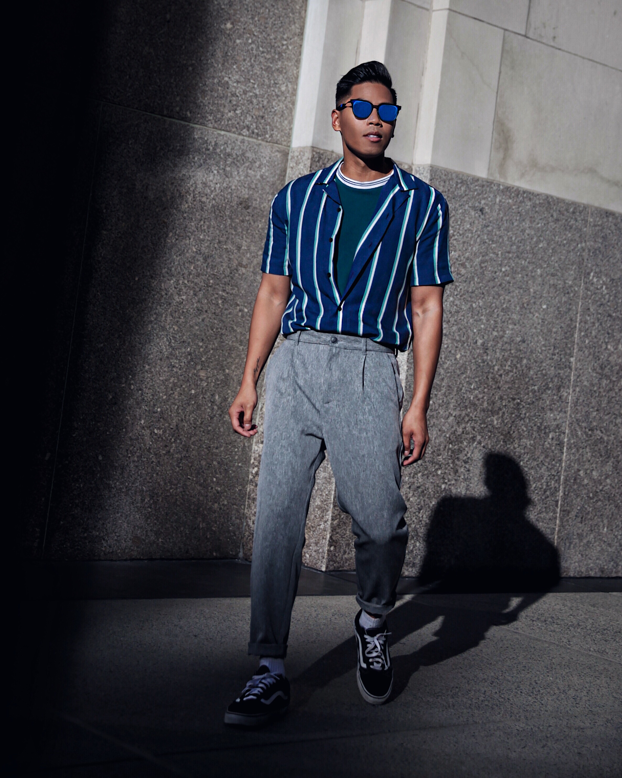 how to wear stripes trend for men blogger street style