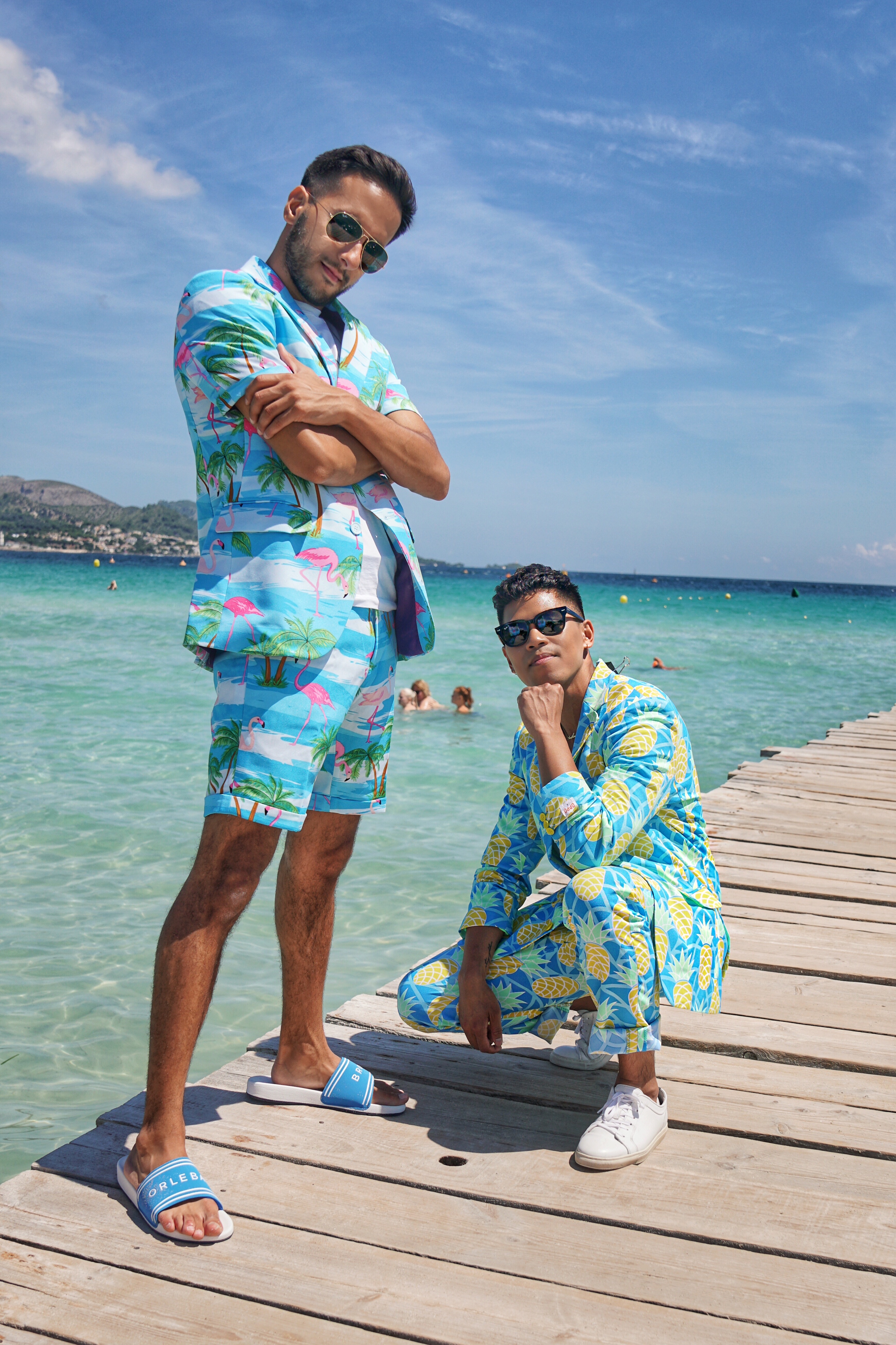 how to wear a mens printed suit for summer opposuits street style blogger