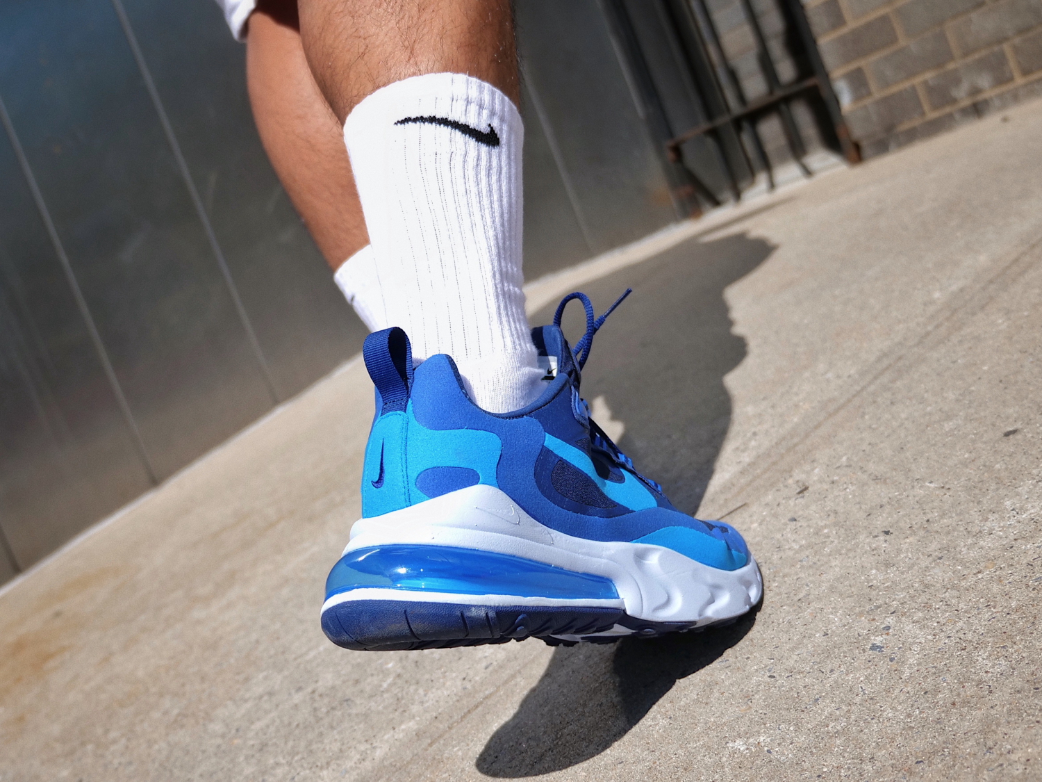 nike air max 270 blue void on foot review